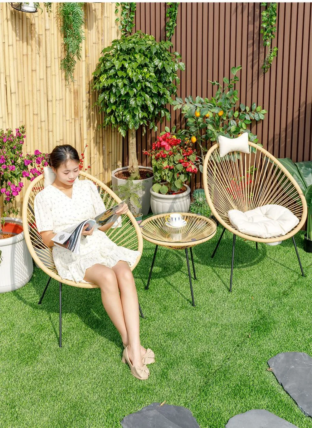 Sedie da pranzo nordiche per c - Outdoor Furniture Metal Chairs recensione e prezzo