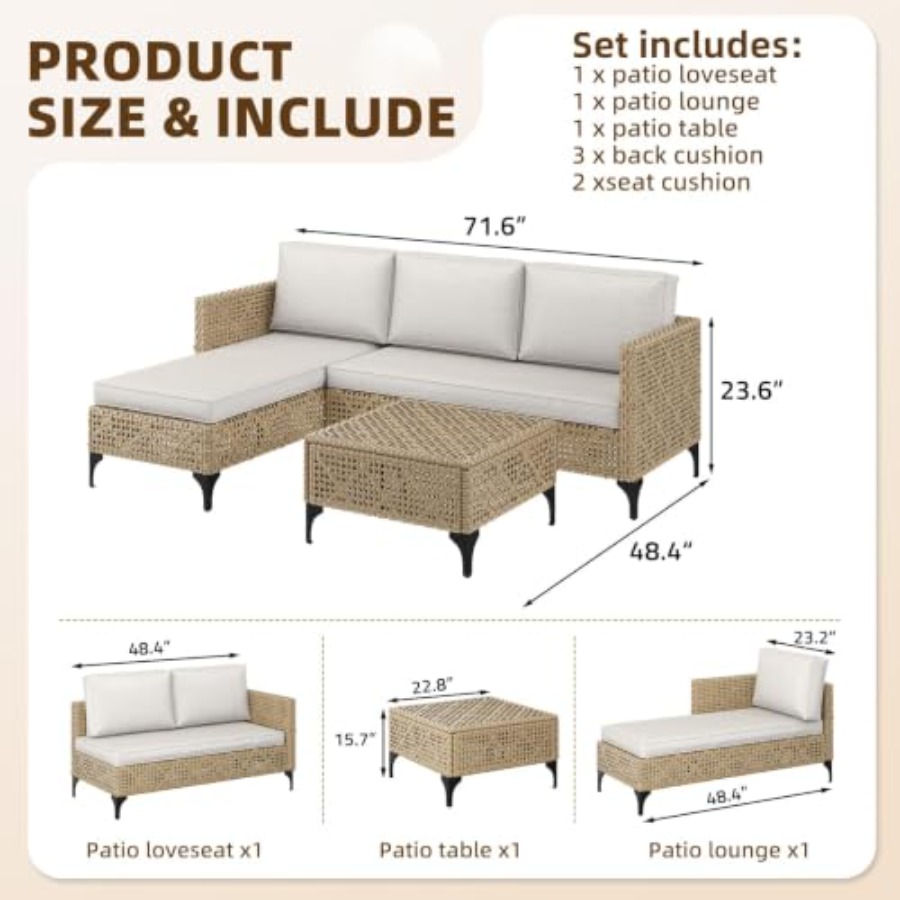 Set di mobili da giardino: set - Outdoor Furniture Luxury recensione e prezzo